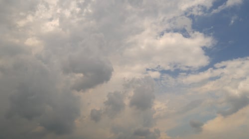 Dramatic Clouds Time Lapse in Blue Sky
