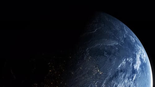 Realistic Earth Rotation from Space with Day Night Cycle