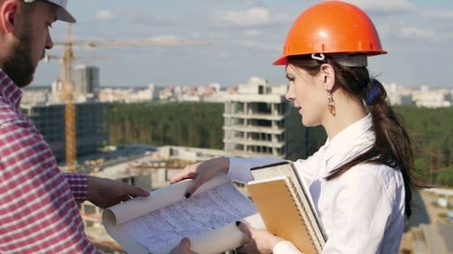 Architect And Engineer Looking On Project