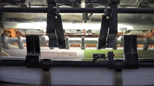 Industrial Printing Machine Processing Paper