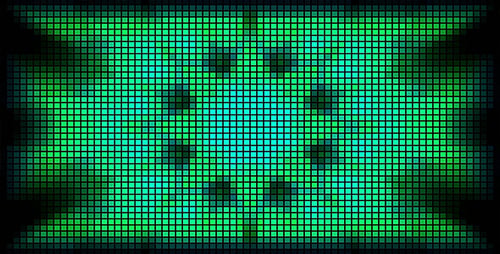 Scène de lumières LED vertes