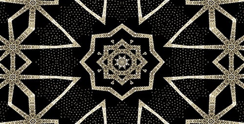 Glittering Golden Jewel Kaleida