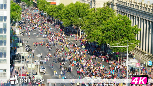 Multitud de gente calle