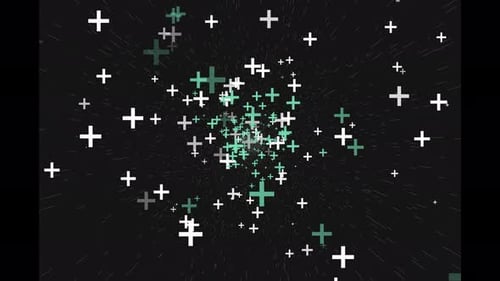 Abstract Geometric Plus Signs Expanding Motion Background