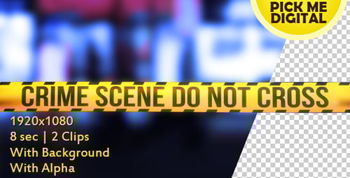 Animated Crime Scene Do Not Cross Tape Reveal