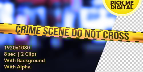 Animated Crime Scene Do Not Cross Tape Reveal