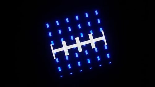 Cube à motifs clignotant dans l'espace 02