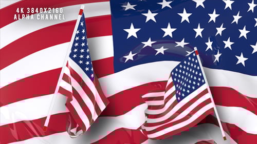 Dynamic USA Flag Reveal Transition