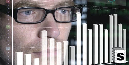 Adult Looking at Data and Bar Graph