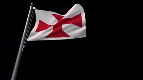 Drapeau de la ville de Sucre (Bolivie) avec canal Alpha 4K