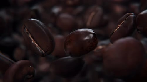 Fliegende Kaffeebohnen