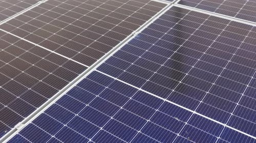 Closeup of Modern Photovoltaic Solar Battery