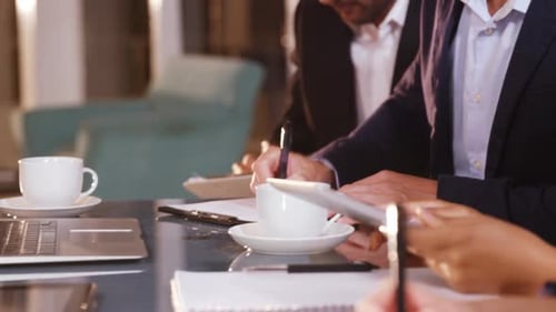 Business Team Meeting at the Office Table