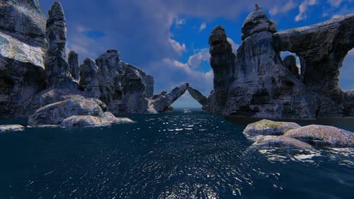 Flying Among The Rocky Reefs