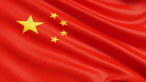 Waving Flag of China Loopable Animation