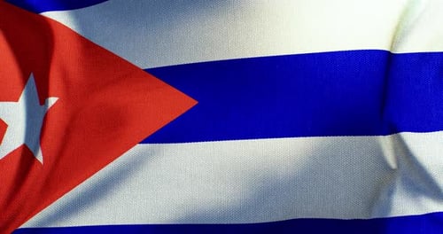 Waving Cuba National Flag Seamless Loop