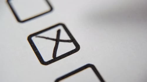 Check the Box in the Checklist with a Black Marker