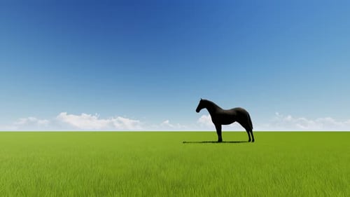 Horse on Green Grass Field
