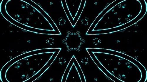 Abstract Neon Energy Flow Kaleidoscope Animation