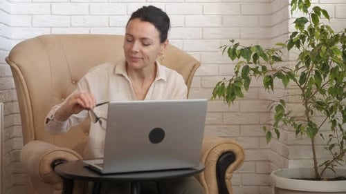 Lady Yoga Meditation on Work Place