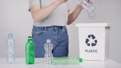 Sorting Plastic Bottles For Recycling