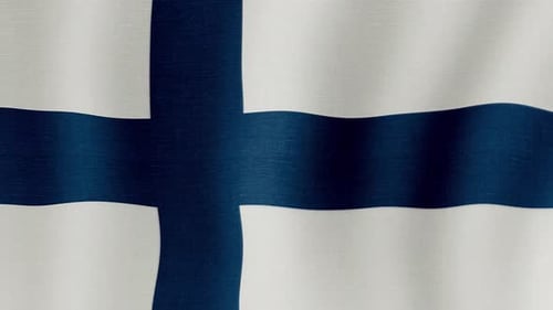 Finnish Flag Waving