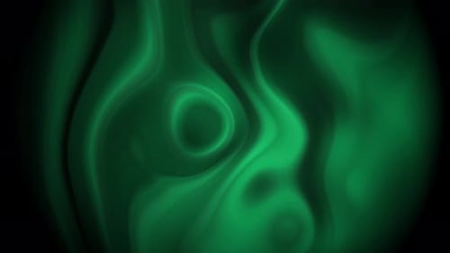 Abstract Green Color Liquid Swirly Line Flowing Background Motion