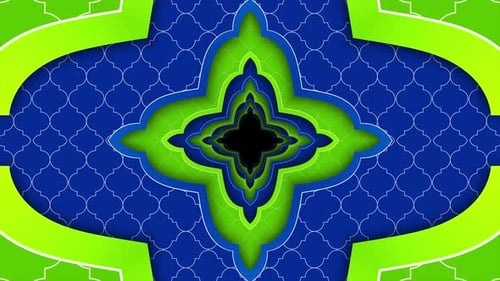 Abstract Islamic Geometric Pattern Loop Animation