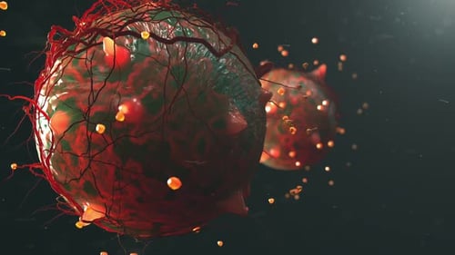 3D Animation of Dividing Microscopic Cells