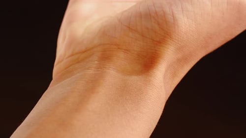 Macro Close Up of Wrist and Hand
