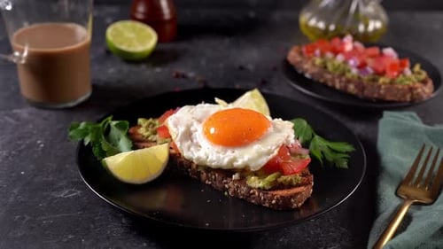 Avocado Toast with Egg and Lime