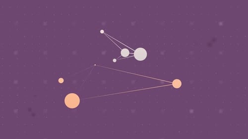 Abstract Geometric Network of Connecting Dots Animation
