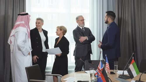 Political Summit of Different Countries Representatives and Discussion of International Questions