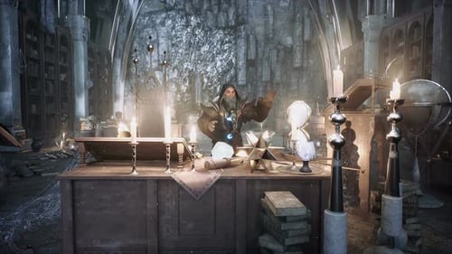 Old Wizard Is Practicing Battle Magic