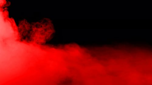 Abstract Red Smoke on Black Background