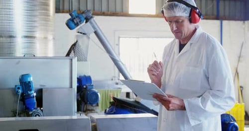 Technician making reports