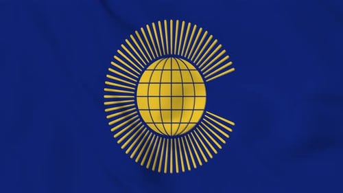 Commonwealth of Nations Flag Waving Animation