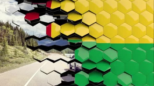 Geometric Hexagon Reveal Transition