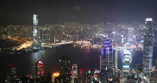 Hong Kong skyline at night