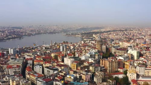 Goldenes Horn und Galataturm-Luftbild