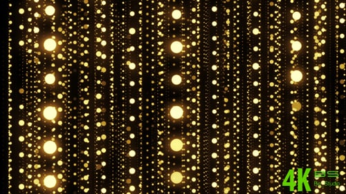 Golden Shimmering Vertical Light Particles Background Loop