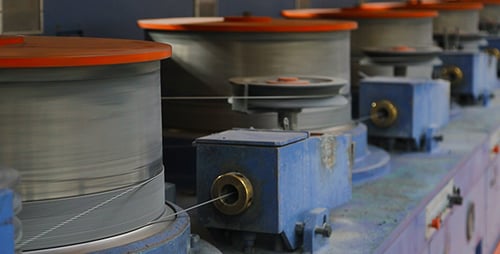 Wire Spooling on Production Line in Factory