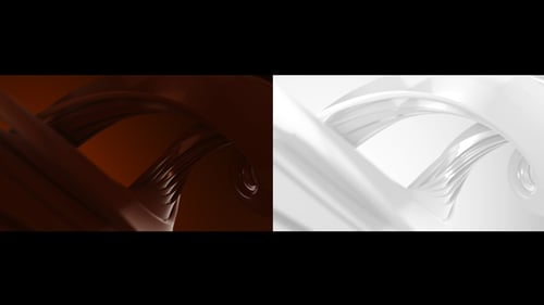 Smooth Fluid Chocolate and Milk Abstract Swirls Background Loop