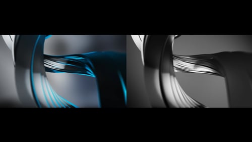 Blue Chrome Metal Spiral