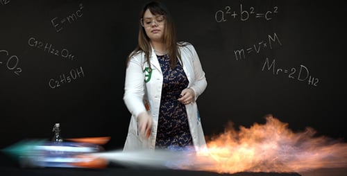 Alcohol in a Plastic Bottle Ignited by Fire