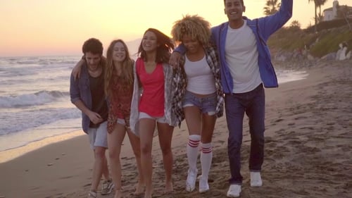 Young People On The Beach
