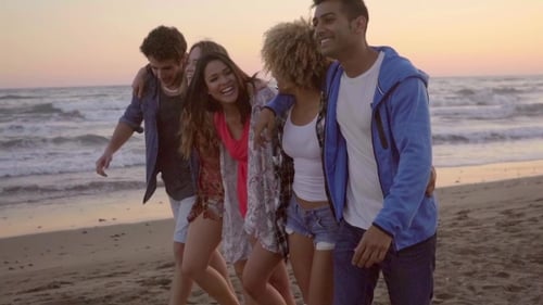 Young People On The Beach