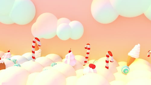 Sweet Candy World Loopable Cartoon Background