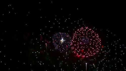 Fireworks Exploding in the Night Sky