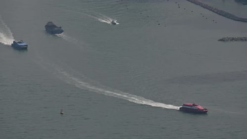Hong Kong cityscape of Victoria Harbour in Hong Kong